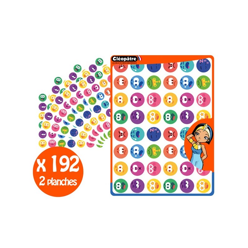 Gommettes Emotions x192 pcs 