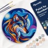 Peinture par numéros "Loup" sur disque bois