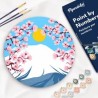 Peinture par numéros "Le Mont Fuji" sur disque bois