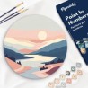 Peinture par numéros "Lever de Soleil Pastel" sur disque bois