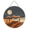 Peinture par numéros "Clair de Lune Désertique" sur disque bois