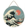 Peinture par numéros "La Grande Vague" sur disque bois