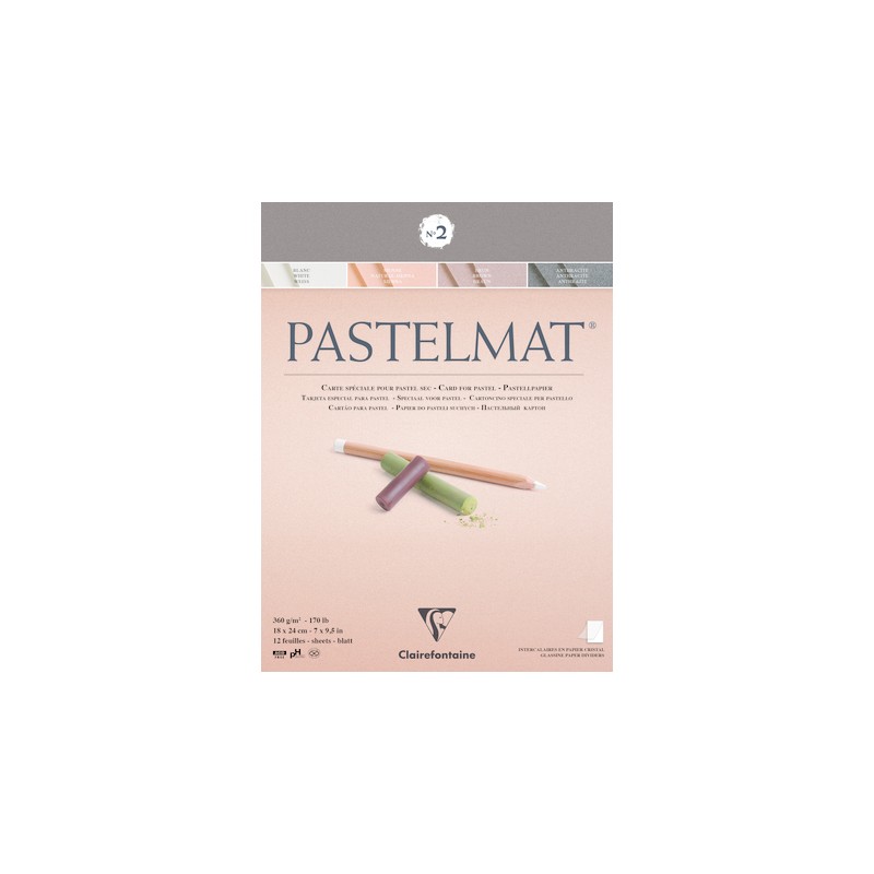 Bloc papier Pastelmat 360 g/m², assortiment n°2