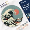 Peinture par numéros "La Grande Vague" sur disque bois