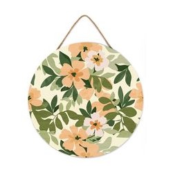 Peinture par numéros "Motif Floral" sur disque bois