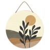 Peinture par numéros "Paysage et Plante" sur disque bois