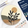 Peinture par numéros "Paysage et Plante" sur disque bois