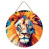 Peinture par numéros "Lion" sur disque bois