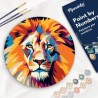 Peinture par numéros "Lion" sur disque bois