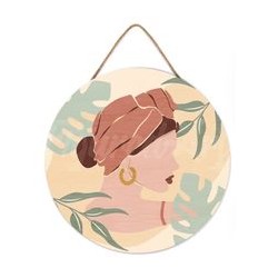 Peinture par numéros "Femme au Turban de Profil" sur disque bois
