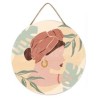 Peinture par numéros "Femme au Turban de Profil" sur disque bois