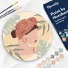 Peinture par numéros "Femme au Turban de Profil" sur disque bois