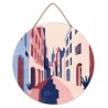 Peinture par numéros "Ruelle" sur disque bois