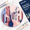 Peinture par numéros "Ruelle" sur disque bois