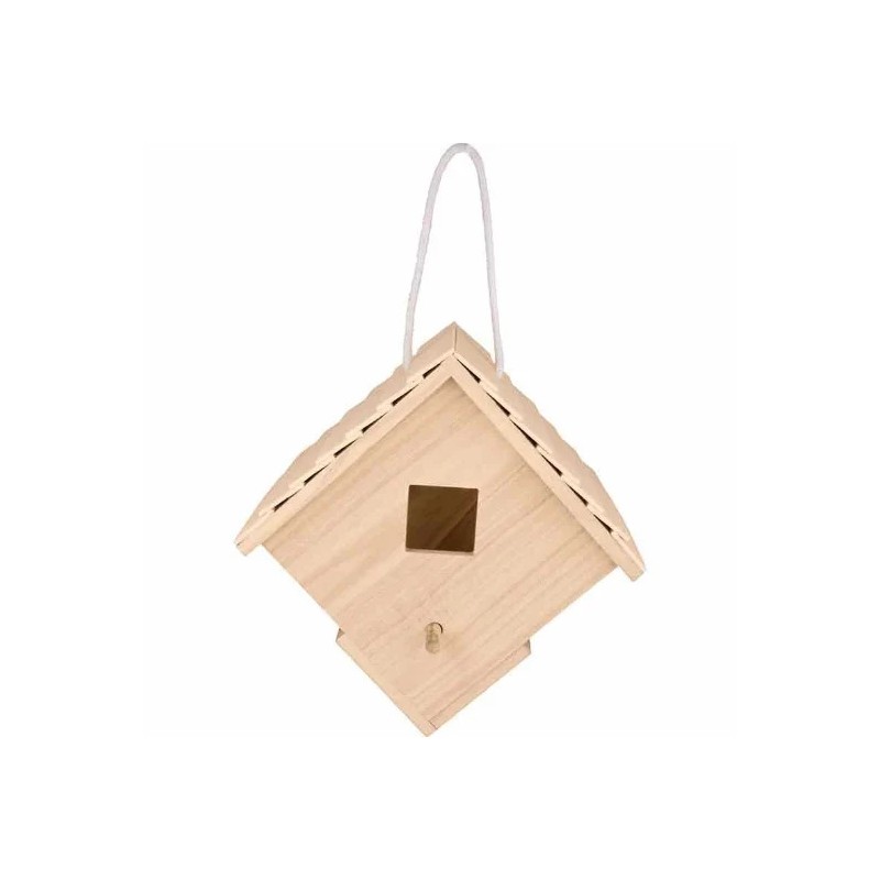Nichoir en bois à suspendre - 22.5x22.5x16 cm