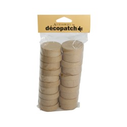 Set de 10 mini-boîtes rondes en papier maché