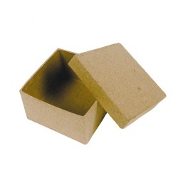 Set de 10 mini-boîtes carrées en papier maché