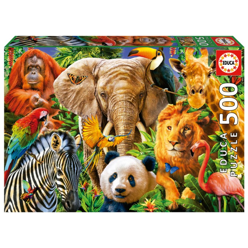 Puzzle 500 pièces - Animaux sauvages
