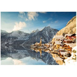 Puzzle 1500 pièces - Hiver en Hallstatt