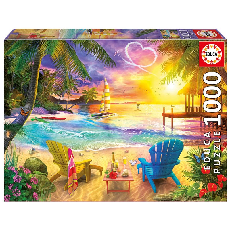 Puzzle 1000 pièces - Plage d'amour