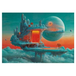 Puzzle 1000 pièces - Planète de feu et de glace