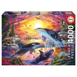 Puzzle 4000 pièces - Orques et loups