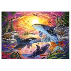 Puzzle 4000 pièces - Orques et loups