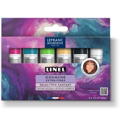 Set Edition Limitée gouache extra-fine Linel 6x 14 ml