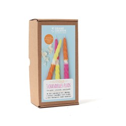 Kit DIY Bougies 3 Chandelles fluos
