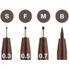 Set de 4 feutres sépia Pitt Artist Pen
