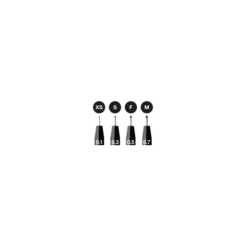 Set de feutres noirs Pitt Artist Pen
