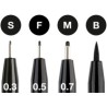 Set de feutres noirs Pitt Artist Pen