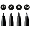 Set de feutres noirs Pitt Artist Pen