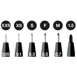 Set de feutres noirs Pitt Artist Pen