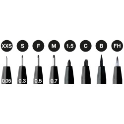 Set de feutres noirs Pitt Artist Pen