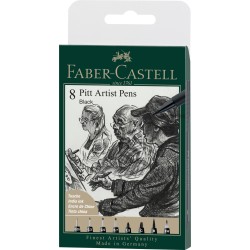 Set de feutres noirs Pitt Artist Pen