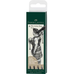Set de feutres noirs Pitt Artist Pen