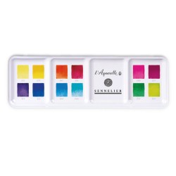 Boîte aquarelle Sennelier Sélection de couleurs x12 demi-godets