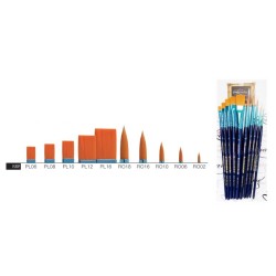 Set de pinceaux synthétiques Blue Line assortis