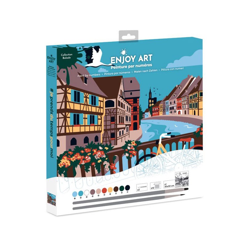 Peinture par numéros 30x30cm - Balade Alsace