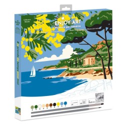 Peinture par numéros 30x30cm - Balade Côte d'Azur