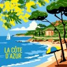Peinture par numéros 30x30cm - Balade Côte d'Azur
