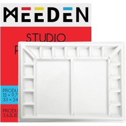 Grande palette rectangle en porcelaine 19 compartiments Meeden