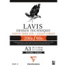 Bloc lavis technique Clairefontaine 200 g/m², 10 fls collés un côté