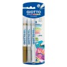 Set 3 marqueurs peinture Giotto Decor Metallic - Or, Argent et Blanc