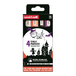 Set 4 marqueurs craie Chalk pointe moyenne - Halloween