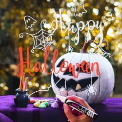 Set 4 marqueurs craie Chalk pointe moyenne - Halloween