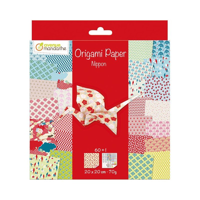 Pochette Origami Nippon 70 g/m², 60 fls 20x20 cm