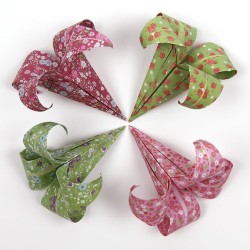 Papier Origami Liberty 20x20 cm , pochette de 60 fls 70 g/m²