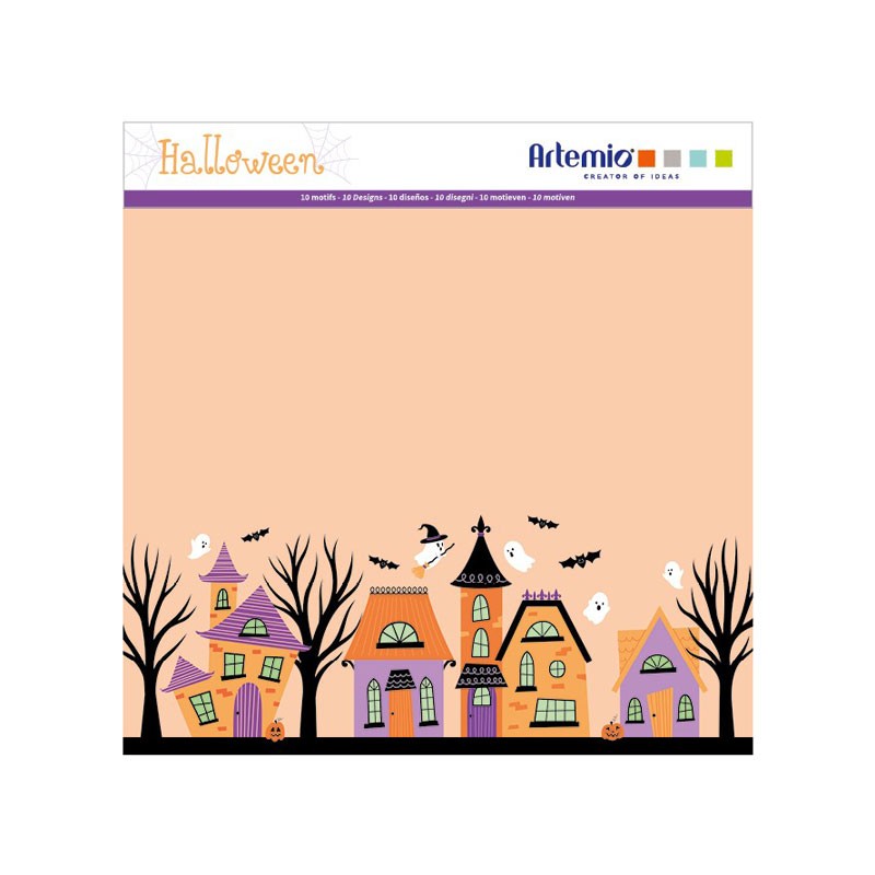 Assortiment de 10 papiers décorés 30x30 cm Artemio - Halloween